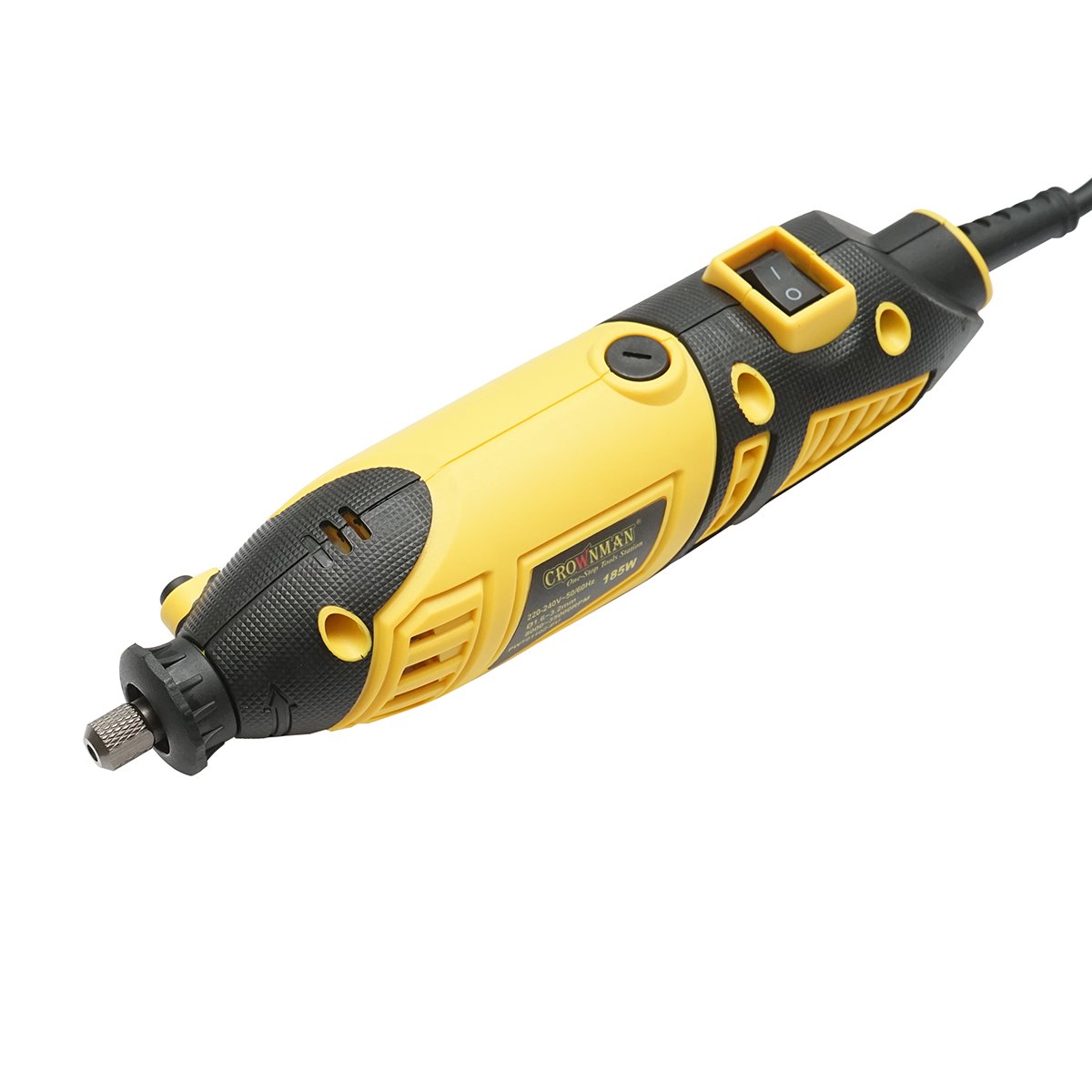 Set trusa mini freza 185W, 220V tip biax, 9 trepte viteza 8000-35000rpm 211 piese Crownman